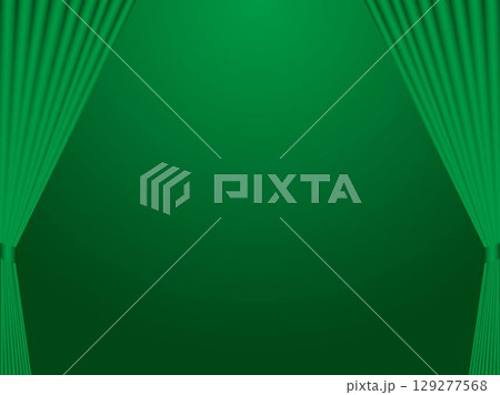 カーテン、m17緑、開B カーテン、m17緑、開B 129277568