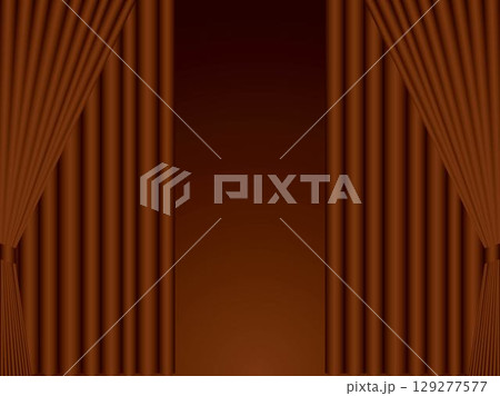 カーテン、m18茶色、二重開B カーテン、m18茶色、二重開B 129277577