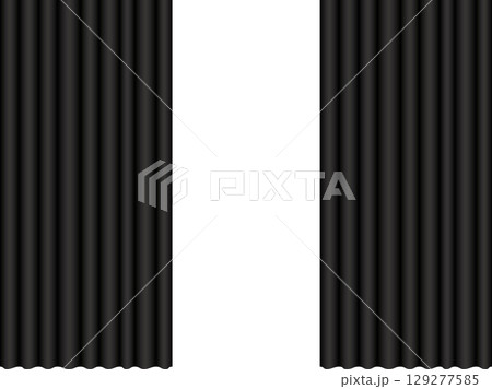 カーテン、m19黒、半開 129277585