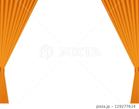 カーテン、m9オレンジ、開 129277614