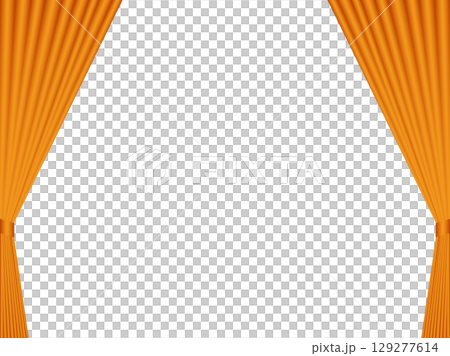 カーテン、m9オレンジ、開 129277614