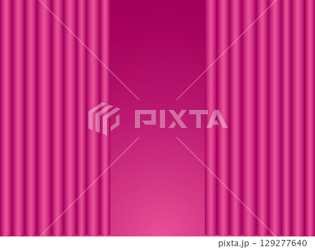 カーテン、m12マゼンタ、半開B カーテン、m12マゼンタ、半開B 129277640