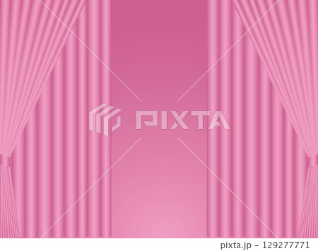 カーテン、m3ピンク、二重開B カーテン、m3ピンク、二重開B 129277771