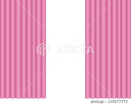 カーテン、m3ピンク、半開 カーテン、m3ピンク、半開 129277772