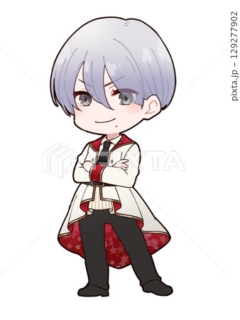 イケメン女性アイドル衣装ミニキャラ 129277902