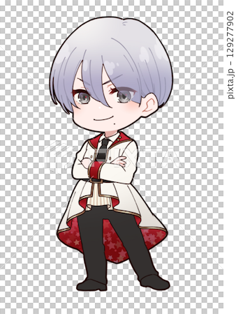 イケメン女性アイドル衣装ミニキャラ 129277902