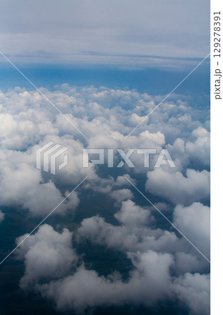 beautiful thick clouds in the sky from the height of the plane beautiful thick clouds in the sky from the height of the plane 129278391