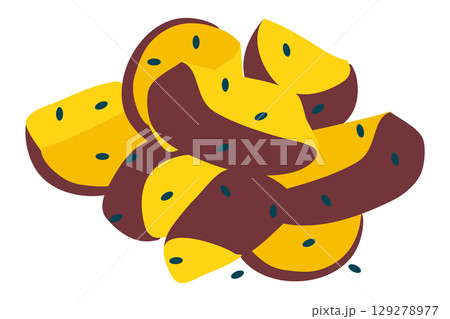 大学芋のベクターイラスト素材 大学芋のベクターイラスト素材 129278977