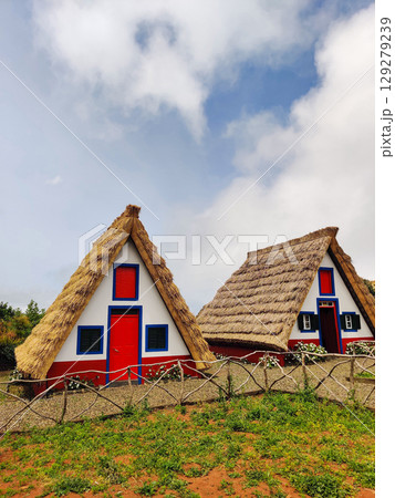 Traditional house in the village of Santana, Madeira Island, Portugal Traditional house in the village of Santana, Madeira Island, Portugal 129279239
