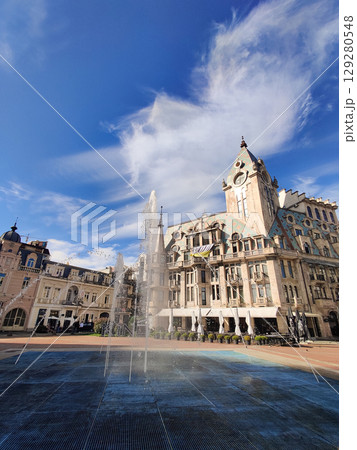 beautiful architecture  in the city of Batumi Georgia 129280548