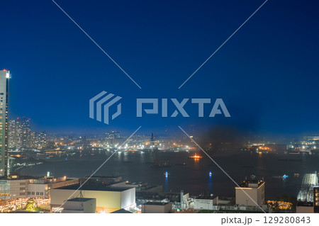 横浜みなとみらい夏祭り　燃える花火台 129280843