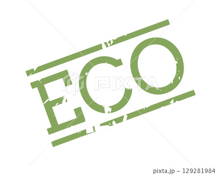 Grunge-style rectangular eco stamp with simple text, ideal for eco-friendly branding, packaging, or product labels. Grunge-style rectangular eco stamp with simple text, ideal for eco-friendly branding, packaging, or product labels. 129281984