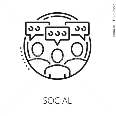 Social responsibility ESG thin line icon or pictogram. Company social responsibility and corporate environment governance lineart vector sign. Business ESG symbol with people social media avatars Social responsibility ESG thin line icon or pictogram. Company social responsibility and corporate environment governance lineart vector sign. Business ESG symbol with people social media avatars 129282597
