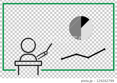 People having a meeting using graphs 129282799
