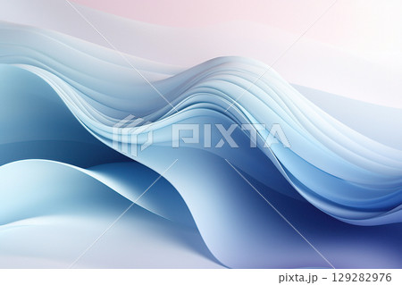 abstract gradient background with waves, gray and blue 129282976