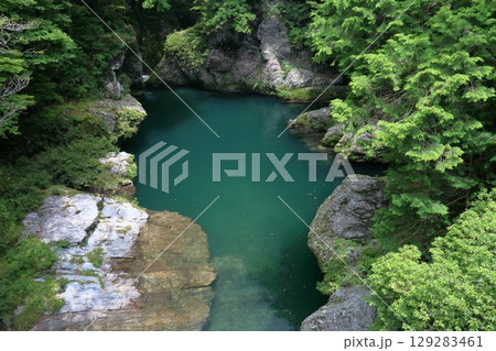 小田深山渓谷 安芸貞渕の景観 夏 (愛媛県 内子町) 小田深山渓谷 安芸貞渕の景観 夏 (愛媛県 内子町) 129283461