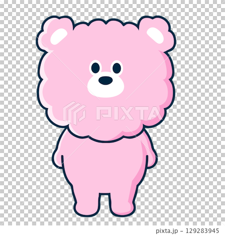 卡通_狗狗正面站立姿勢_01 卡通_狗狗正面站立姿勢_01 129283945