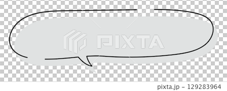 簡約時尚手繪對話泡泡插畫 129283964