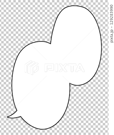 簡約時尚手繪對話泡泡插畫 129283990