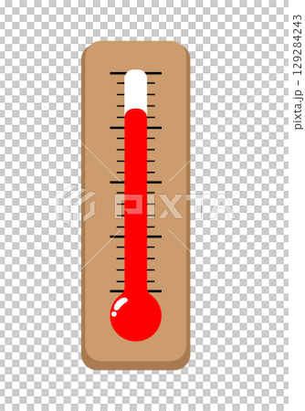 簡單溫度計(棕色)插圖 簡單溫度計(棕色)插圖 129284243