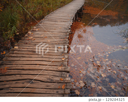 Plitvice Lakes in Croatia during autumn Plitvice Lakes in Croatia during autumn 129284325