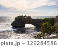 Batu Bolong Beach,Batu Bolong temple at Tanah Lot temple area in Bali island of Indonesia 129284586