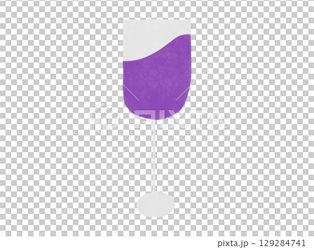 ワインが揺れるワイングラスのイラスト 129284741
