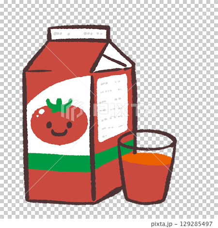 新鮮なトマトジュースのイラスト 129285497