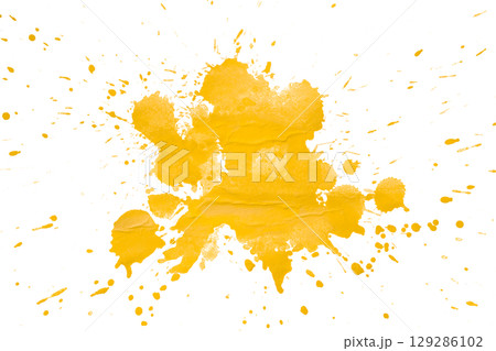 Yellow splash watercolor brush isolated on transparent background Yellow splash watercolor brush isolated on transparent background 129286102