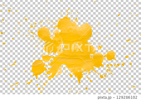 Yellow splash watercolor brush isolated on transparent background Yellow splash watercolor brush isolated on transparent background 129286102