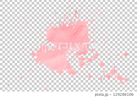 Pink splash watercolor brush isolated on transparent background Pink splash watercolor brush isolated on transparent background 129286106