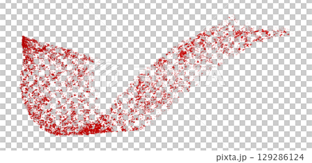 Red crayon brush stroke isolated on transparent background Red crayon brush stroke isolated on transparent background 129286124