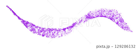 Purple crayon brush stroke isolated on transparent background 129286132
