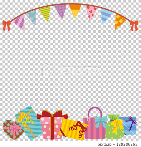 慶祝派對社群媒體框架 | 花圈與禮物 慶祝派對社群媒體框架 | 花圈與禮物 129286265