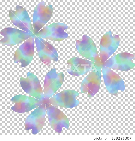 Beautiful watercolor flower icon image illustration 129286307