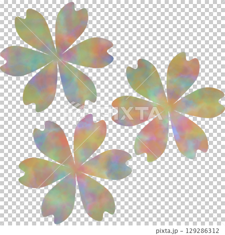 美麗的水彩花圖示圖像插圖 129286312