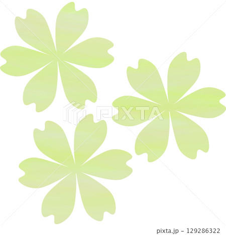 綺麗な水彩模様の花のアイコンのイメージのイラスト 129286322