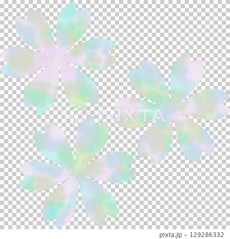Beautiful watercolor flower icon image illustration 129286332