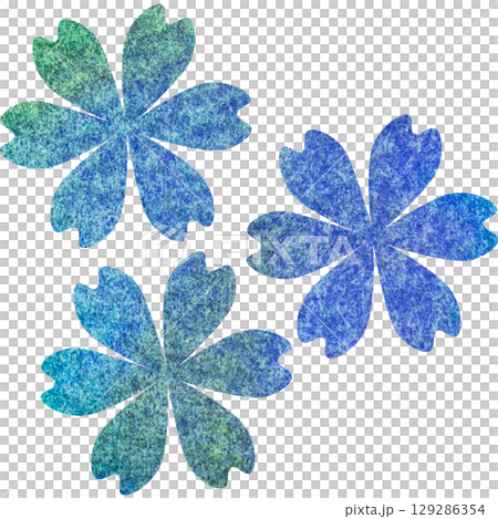 綺麗な水彩模様の花のアイコンのイメージのイラスト 綺麗な水彩模様の花のアイコンのイメージのイラスト 129286354