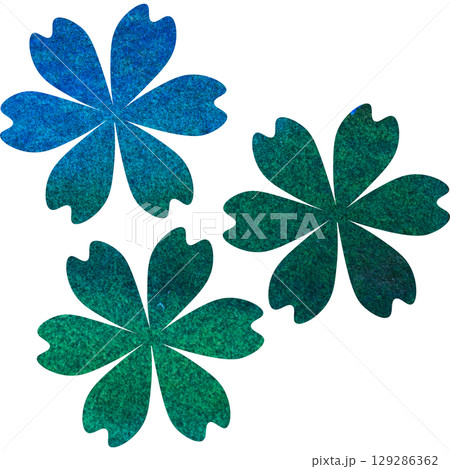 綺麗な水彩模様の花のアイコンのイメージのイラスト 129286362