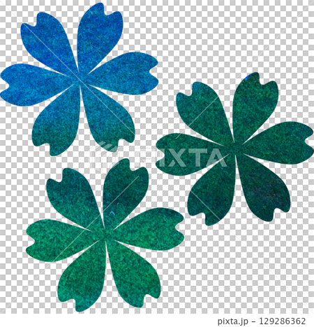 綺麗な水彩模様の花のアイコンのイメージのイラスト 129286362