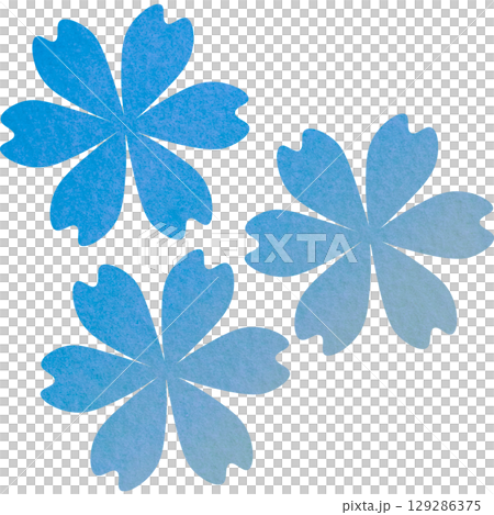 綺麗な水彩模様の花のアイコンのイメージのイラスト 綺麗な水彩模様の花のアイコンのイメージのイラスト 129286375