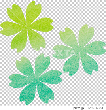 綺麗な水彩模様の花のアイコンのイメージのイラスト 129286381