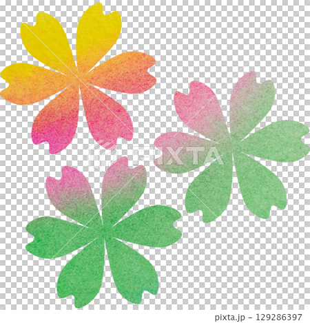 美麗的水彩花圖示圖像插圖 129286397