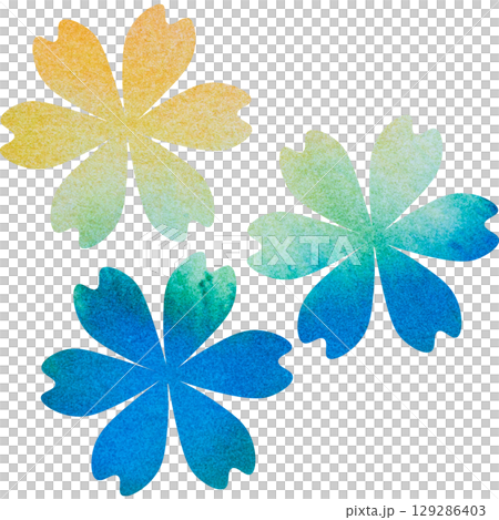Beautiful watercolor flower icon image illustration 129286403