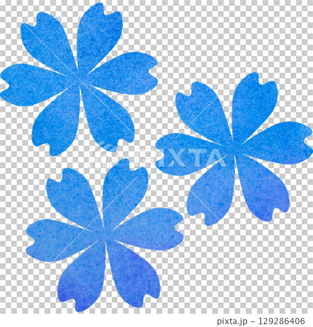 綺麗な水彩模様の花のアイコンのイメージのイラスト 129286406