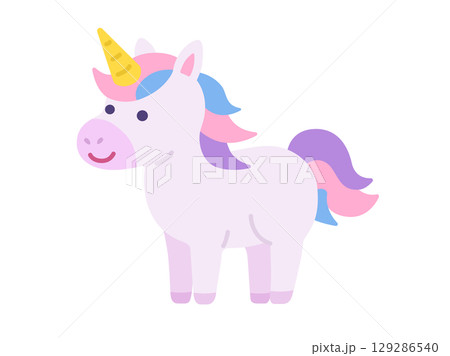 ユニコーンのキャラクターのイラスト 129286540