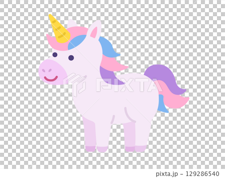 ユニコーンのキャラクターのイラスト 129286540