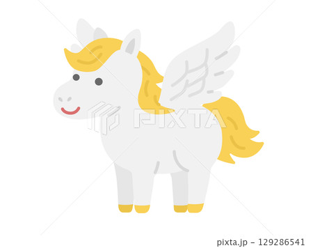 ペガサスのキャラクターのイラスト ペガサスのキャラクターのイラスト 129286541