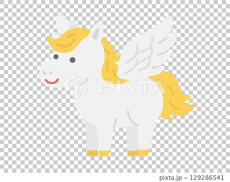 ペガサスのキャラクターのイラスト ペガサスのキャラクターのイラスト 129286541